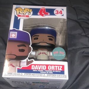 Funko Pop MLB Figure with Blue Cap and White Jersey